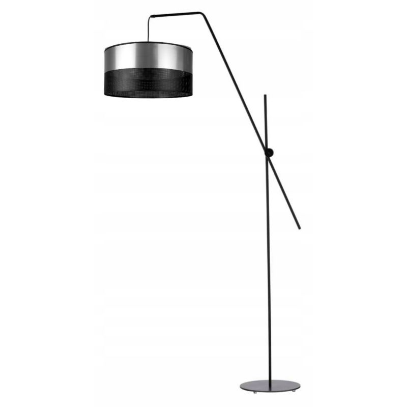 Lampa stojąca Volta Light Factory podłogowa przegubowa regulowana z abażurem srebrny walec MODERN 1szt.