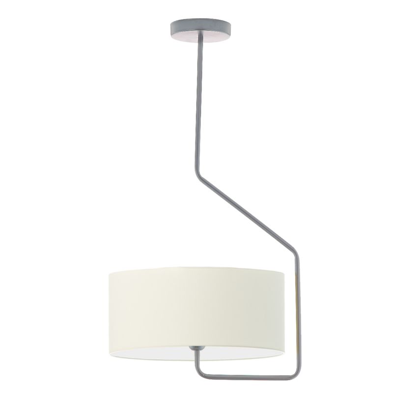 Lampa sufitowa Volta Light Factory żyrandol lampa wisząca z abażurem walec Srebrny/Ecru MARK 1szt.