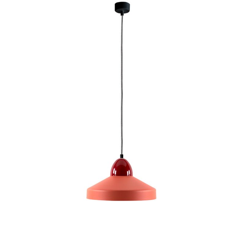 Lampa wisząca ILUMI Leso czerwony E27 1 źródło światła kolor terakota czerwony wys. 170 cm 1 szt.