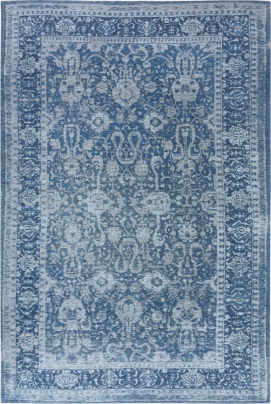 Dywan 160x235cm, szenilowy, wzór tradycyjny, niebieski, płasko tkany marki Hanse Home do salonu, 1 szt.