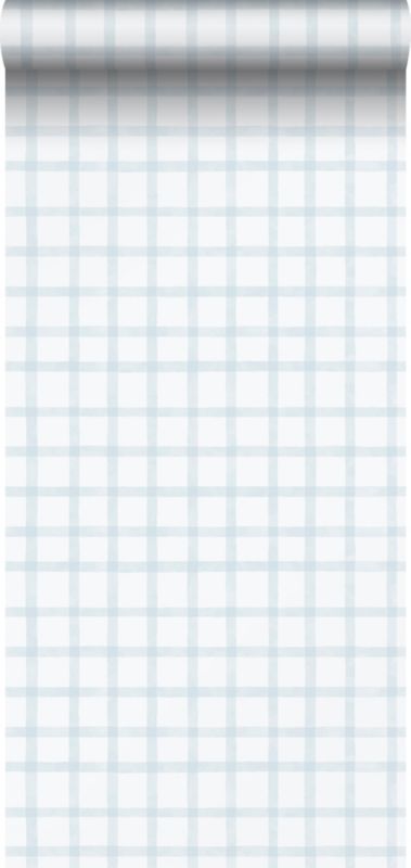 Tapeta Sanders & Sanders sprawdź wzór jasnoniebieskimIbiałym 53 cm x 10.05 m - 1 rol.