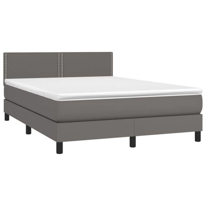 Łóżko kontynentalne WaszeMeble 140x190 cm szara WM-3134163 1 szt.