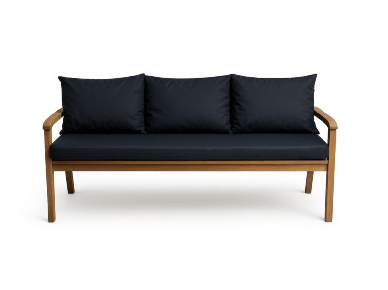 Poduszka ogrodowa na ławkę 3-os, Setgarden, 150x60x50cm,, granatowa dwustronne Poduszki na ławkę zdejmowany pokrowiec,Mix 1szt