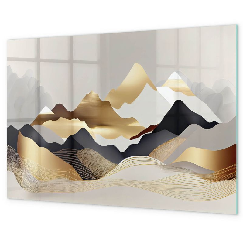 Tablica Magnetyczna Do Pisania Tulup 90x60 cm Góry abstrakcja Ozdobna, nowoczesna Czarny marker 1 kpl