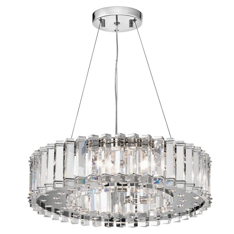 Żyrandol Kichler Crystal Skye chromowany szkło kryształowe 8 x G9 x 3W IP44 wym: 135,9 x 53 x 53 cm - 1 szt.