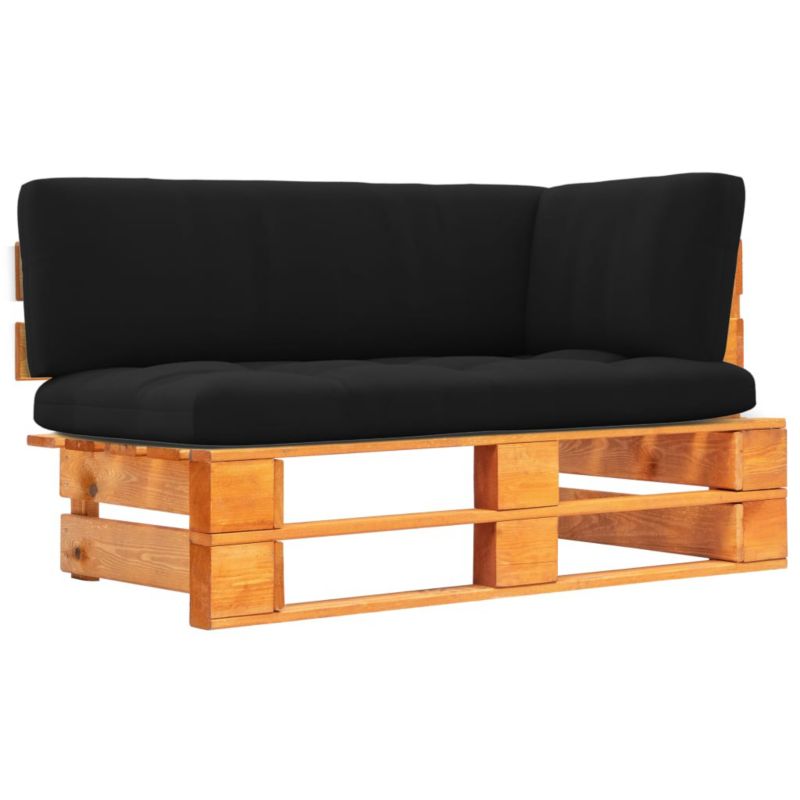 Sofa ogrodowa WaszeMeble z drewna brązowa z poduszkami WM-3066596 1 szt.