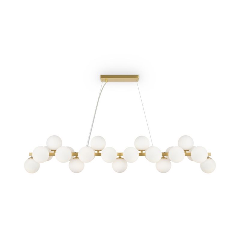 Lampa wisząca Maytoni Dallas mosiężno-złota wym: 133,9 x 23,8 x 123,5 cm 25xG9 x 28W 1 szt.