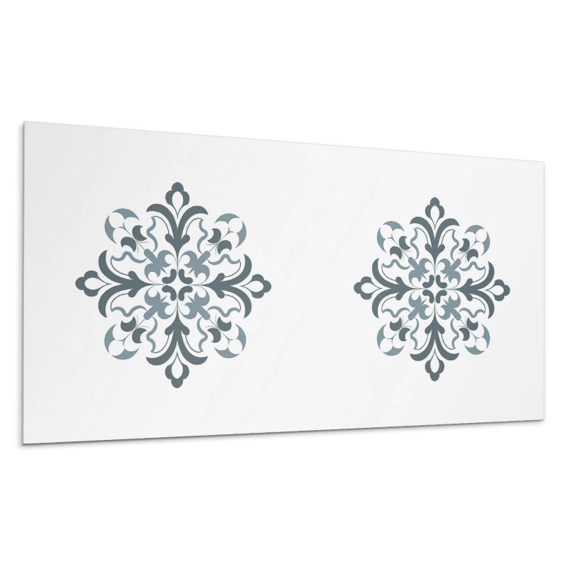 Panele samoprzylepne Wallfluent 60x30 cm Symetryczny wzór kwiatów 6 szt.