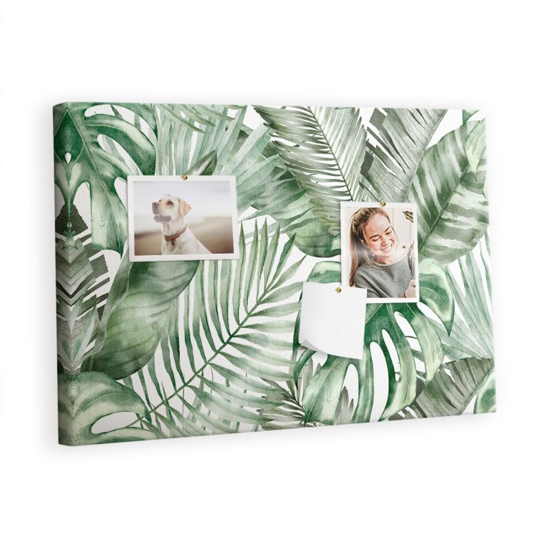 Obraz Tablica Korkowa Tulup 60x40 cm Zielona botanika flora Na zdjęcia i notatki Pinezki metaliczne 1 kpl