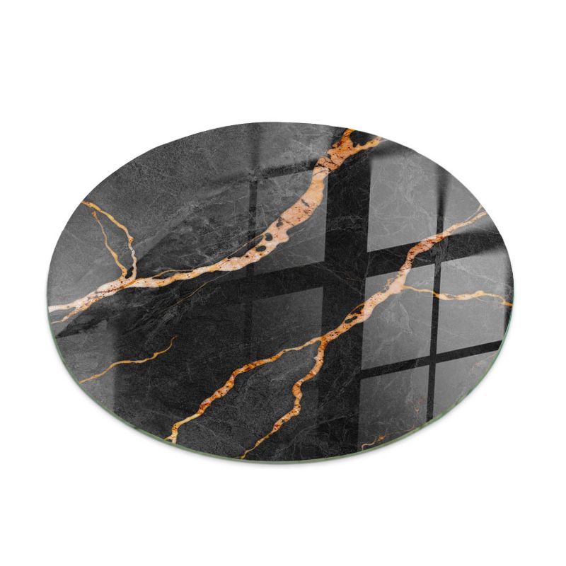 Blat Do Stołu ArtPrintCave fi70 cm Marmurowy wzór z żyłami Stół Jadalniany Kuchnia Nowoczesny Design 1 szt.
