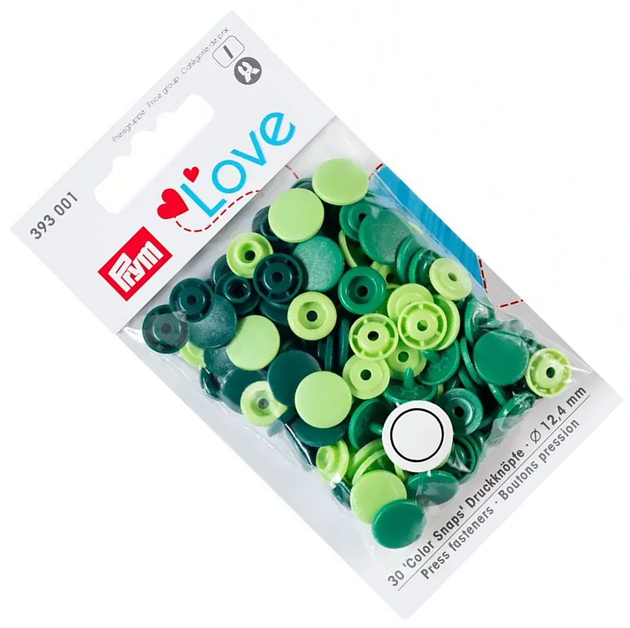 napy plastikowe COLOR SNAPS fi 12,4mm PRYM 393001 .