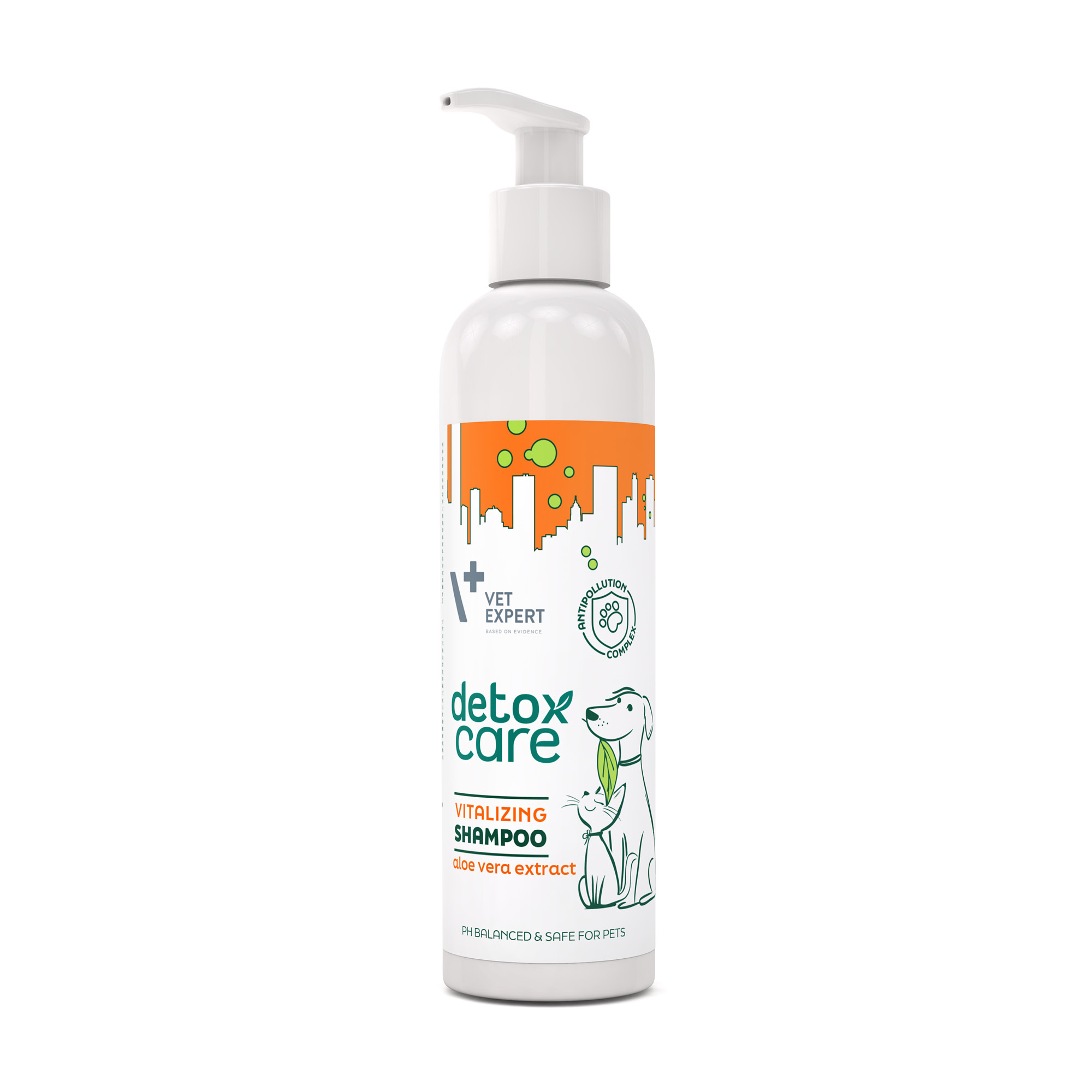 Detox Care Vitalizing Shampoo | VET EXPERT | 250 ml | Szampon dla psów i kotów z matową sierścią