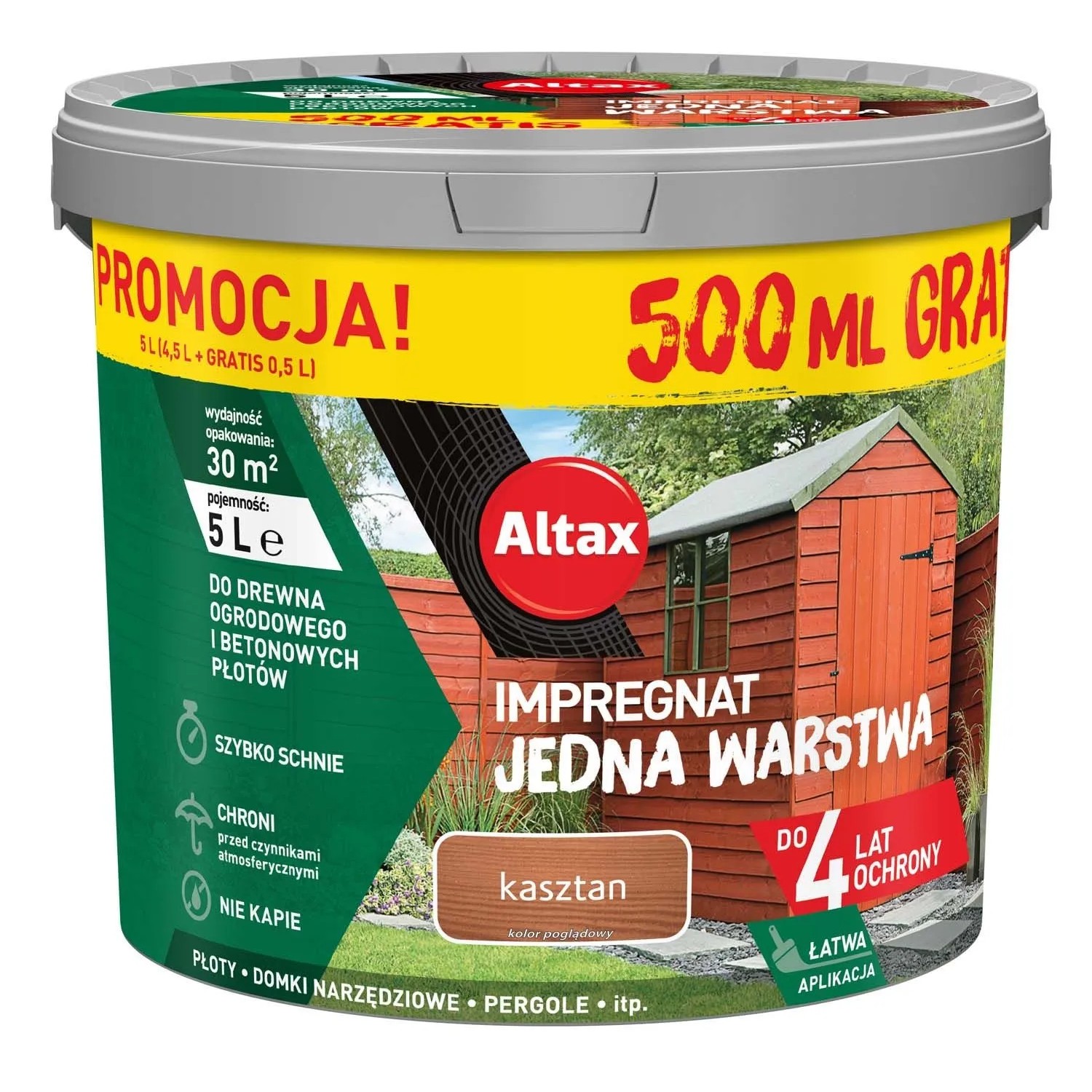 Altax Impregnat Jedna Warstwa kasztan 5l