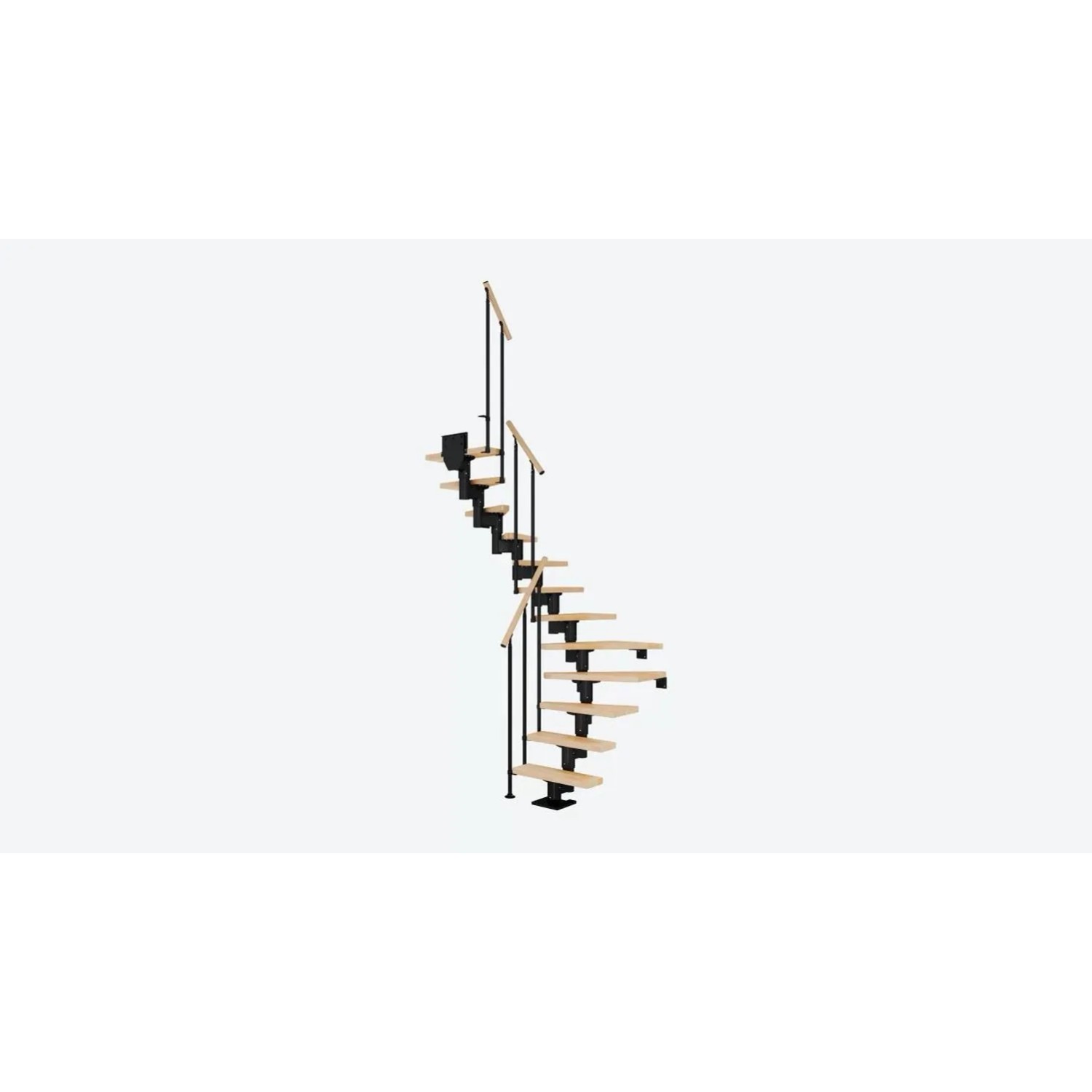 Dolle Schody modułowe Dublin 71cm buk lakierowany czarne max.H292