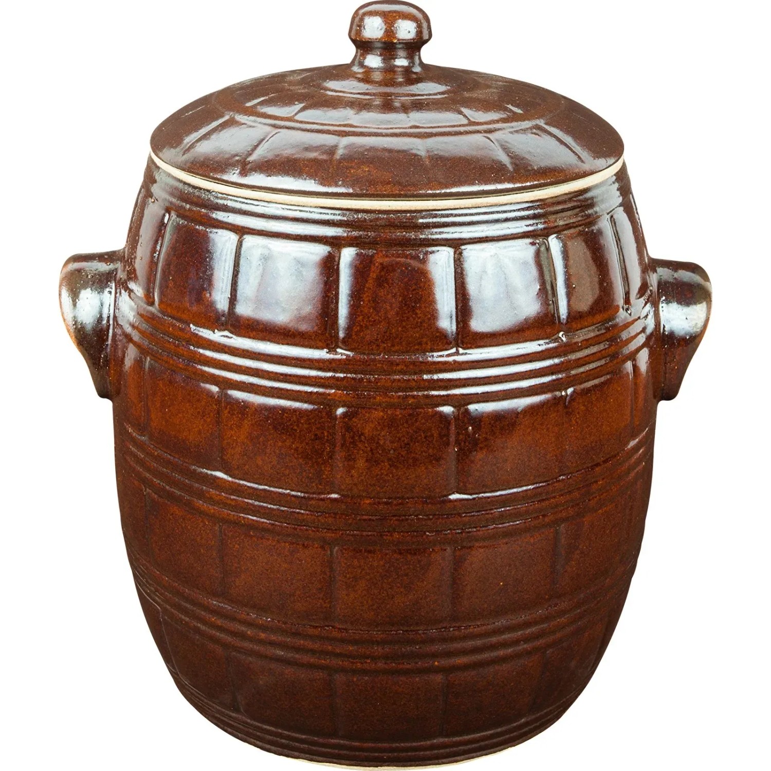 Beczka kamionka z pokrywką - 1,4 l