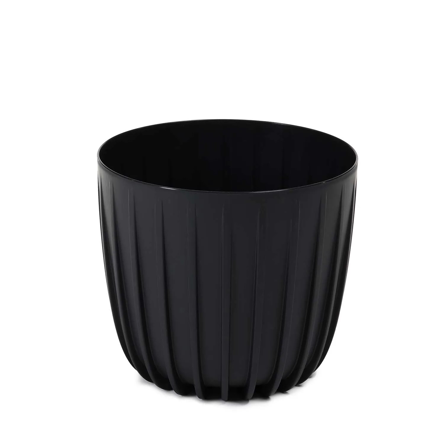 Osłonka Mira niska czarna recycled - śr. 18 cm