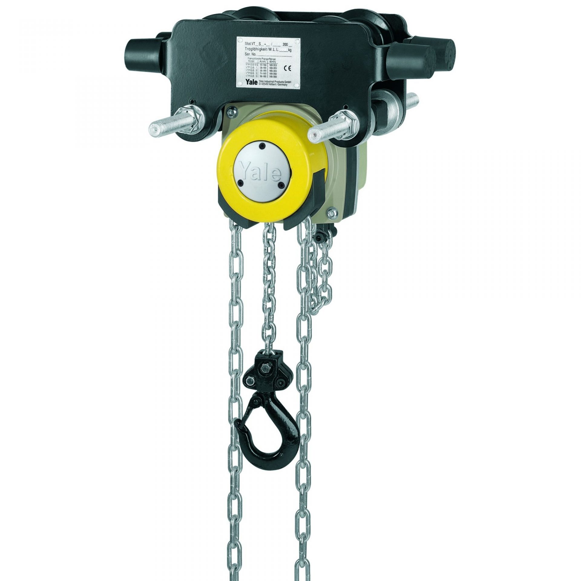 Yalelift ITP CR = ATEX Basic- wciągnik łańcuchowy ręczny - YL ITP ATEX 1000 - "A" - 50 - 180 mm - 7,0 m