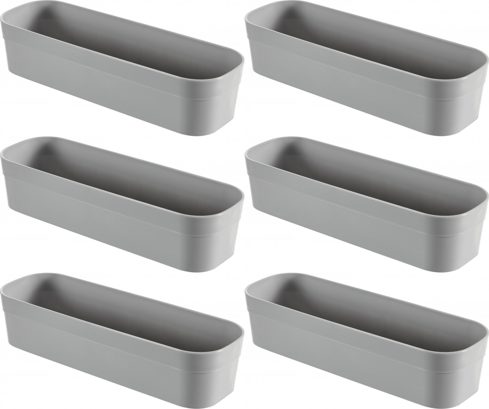 6x Pojemnik/organizer Curver Infinity M, 0.7l, 1 sztuka, szary