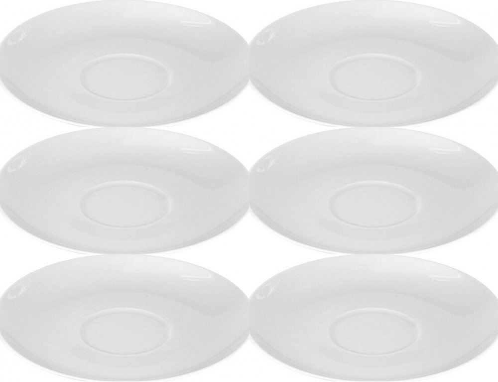 6x Talerz spodek MariaPaula Moderna, 17cm, porcelana, biały