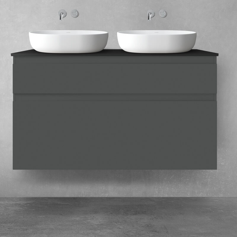 Oltens Vernal zestaw mebli łazienkowych 120 cm z blatem grafit mat/czarny mat 68233400 - Wysyłka w 24h