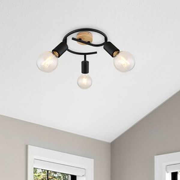 Rabalux Pablo lampa podsufitowa 3x40 W czarna 3978