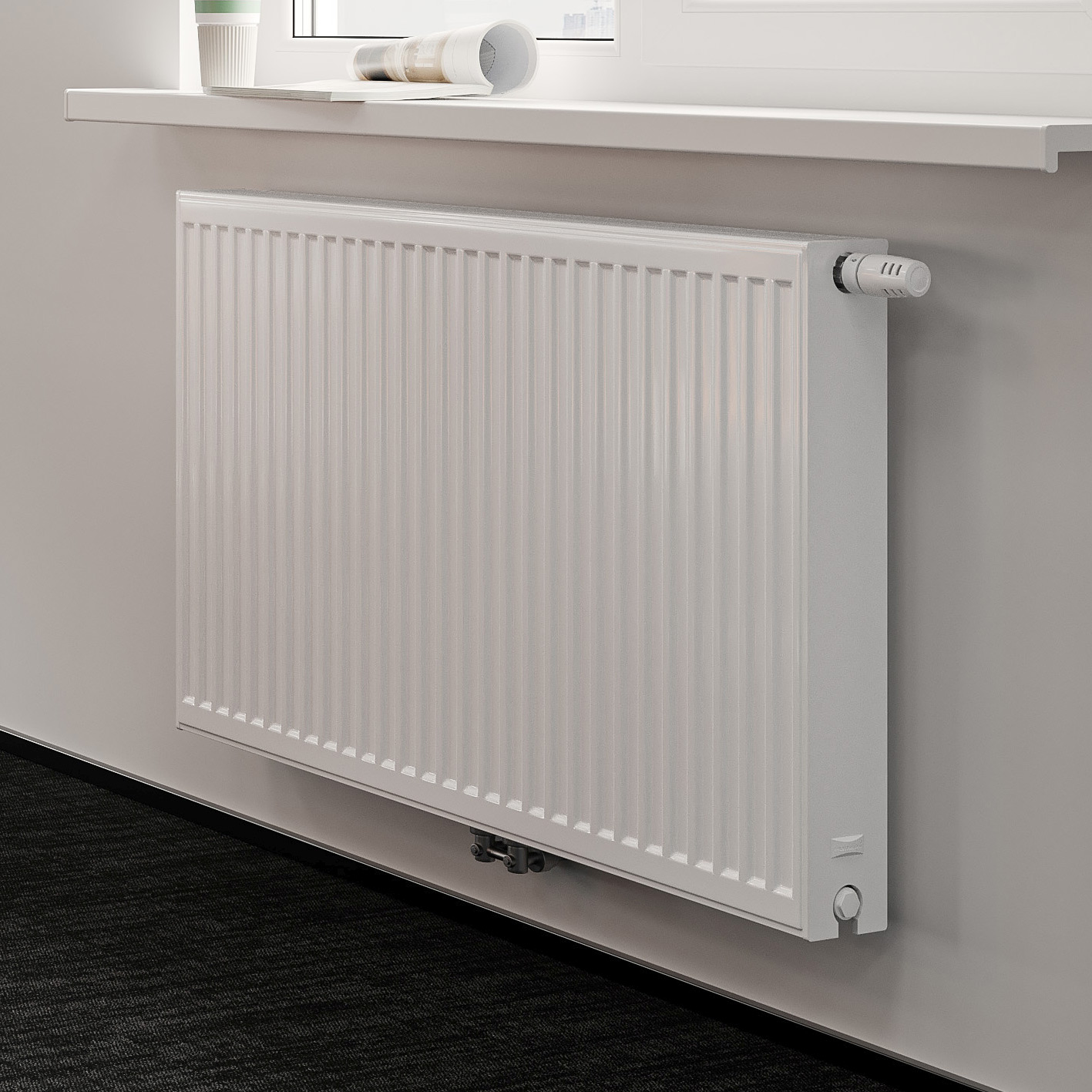 Purmo Flex grzejnik płytowy 60x70 cm podłączenie dolne biały CVF11 600x700
