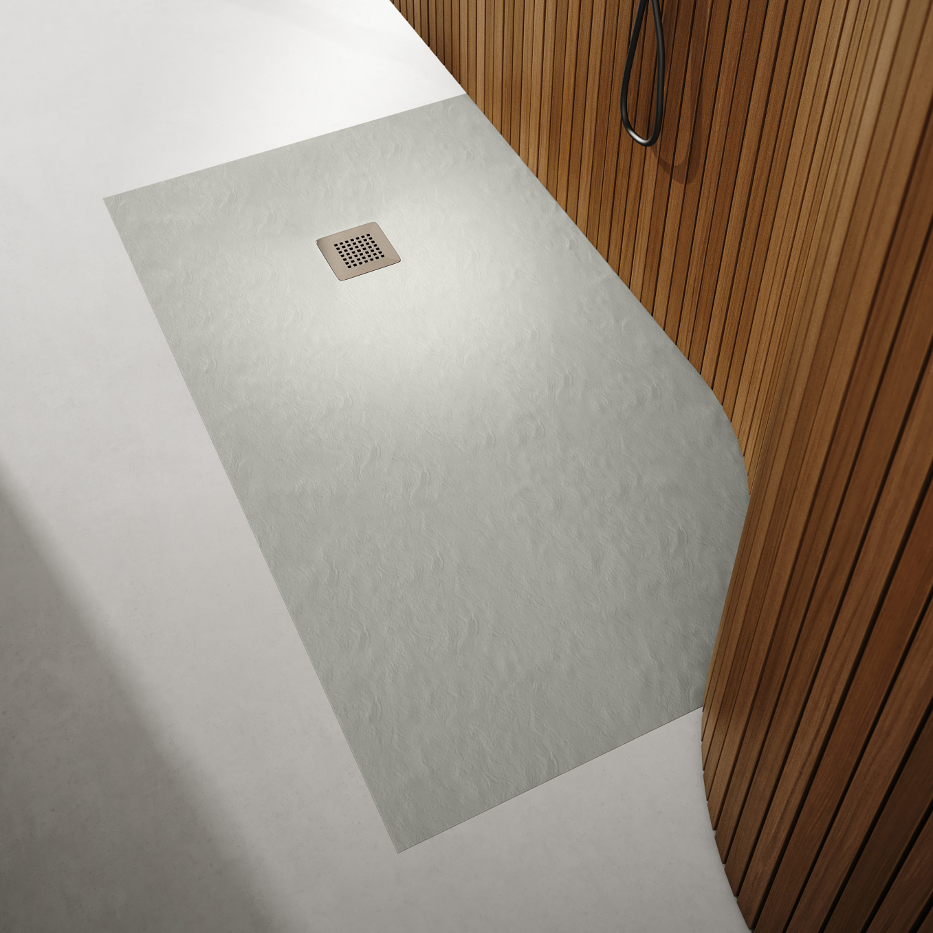 Schedpol Kalait Cement Stone brodzik 100x70 cm prostokątny Stonicryl cement 3.3134/CT/ST-M2