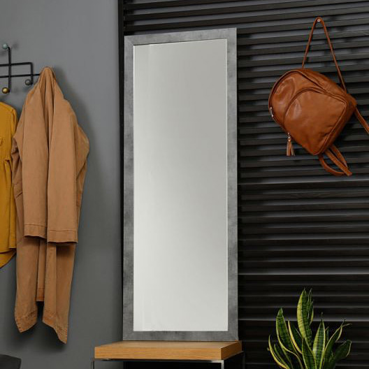 Styler Lahti lustro prostokątne 127x47 cm rama szary beton mat LU-01170