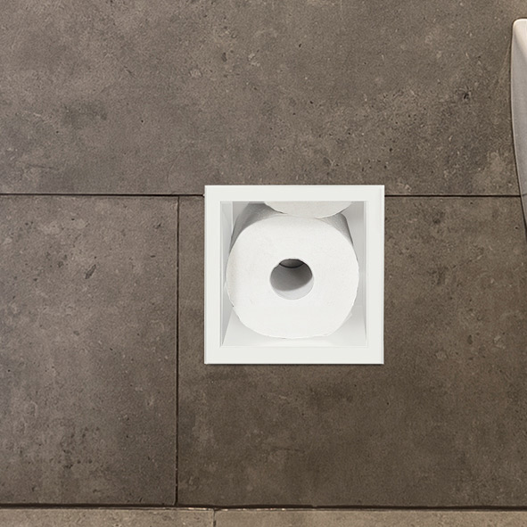 Balneo Wall-Box Paper 3 White magazynek na papier toaletowy wnękowy biały PB-WH3