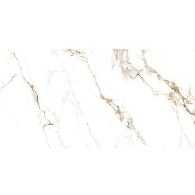 Gres szkliwiony STATUARIO WARM white polished 60x120 gat. I