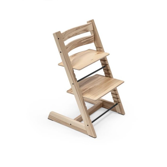Stokke Tripp Trapp + Newborn Set - rosnące krzesełko do karmienia z zestawem dla noworodka-Wild Wood-Vanilla White