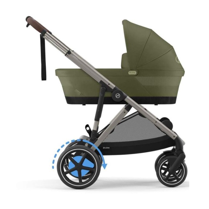 Cybex e-Gazelle S - elektryczny wózek głęboko-spacerowy-Moss Green (Taupe Frame)