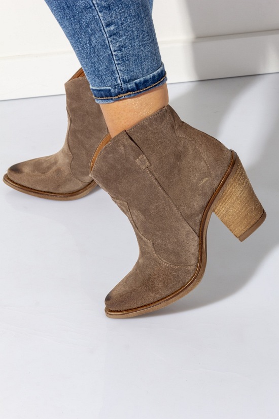 Botki damskie 51850/1 Cappuccino