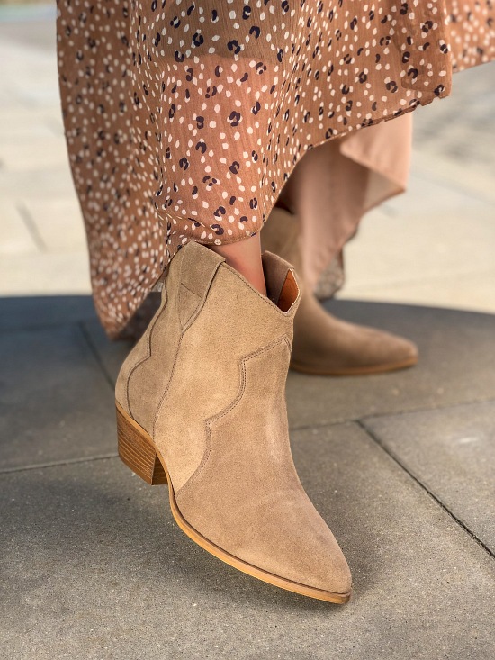 Botki damskie 0074 nut-brown wada