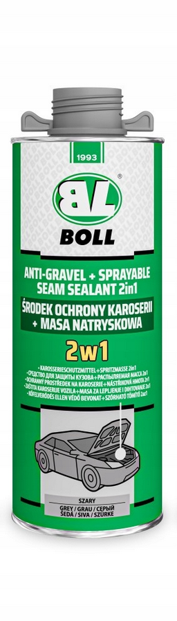 BOLL ŚRODEK OCHRONY KAROSERII + MASA NATRYSKOWA 2W1 SZARY 1L - Petrostar