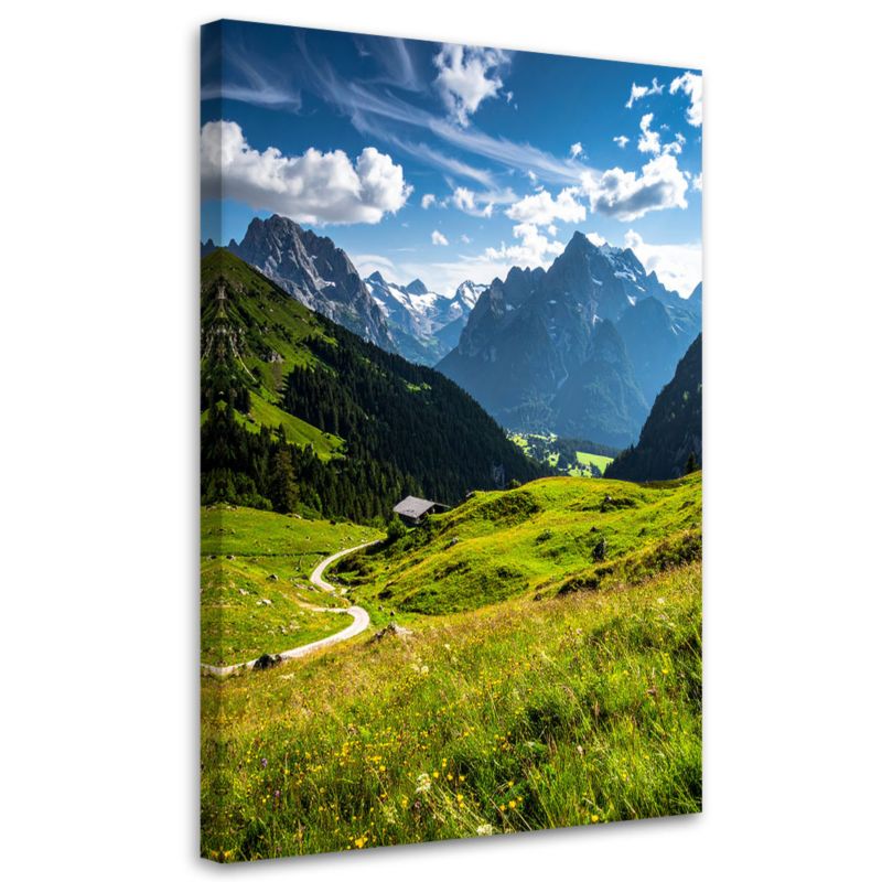 Obraz do salonu sypialni biura Feeby Krajobraz góry doliny natura 70x100cm 1szt