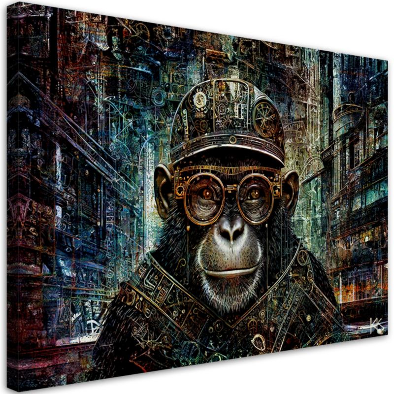 Obraz do salonu sypialni Feeby Abstrakcyjna Małpa 90x60 cm 1szt