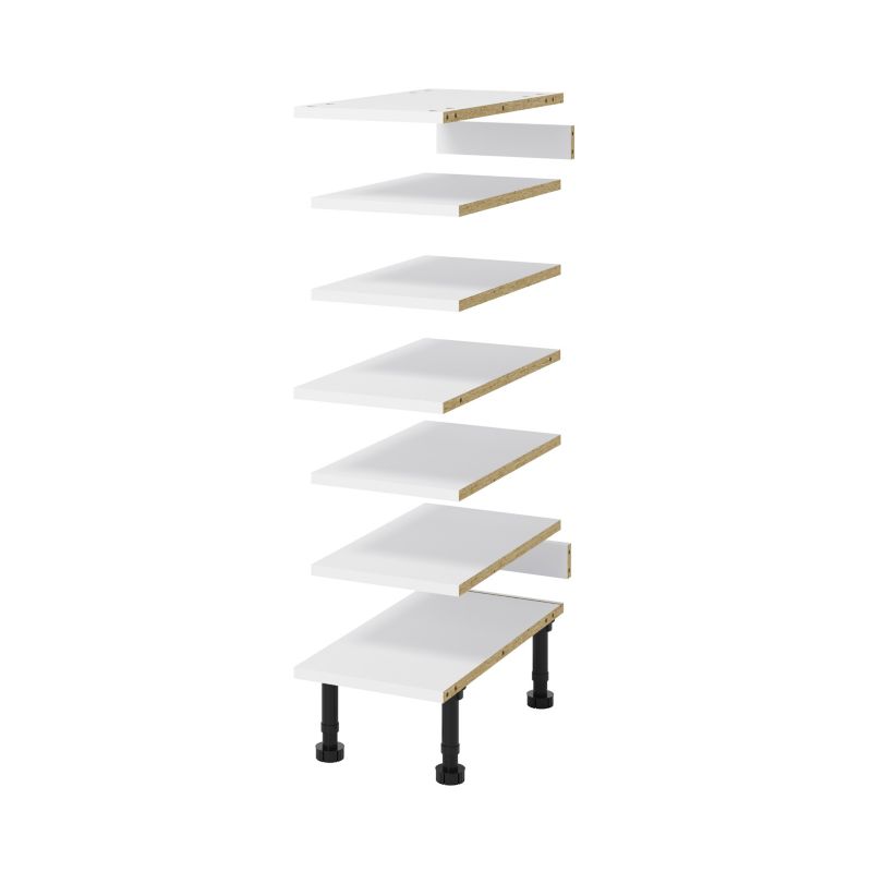 Zestaw półek do słupka GoodHome Innovo 30 cm biały