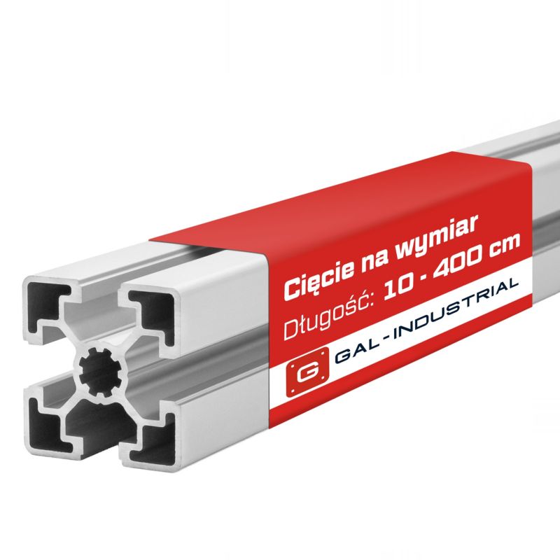PROFIL KONSTRUKCYJNY ALUMINIOWY GAL-INDUSTRIAL 45x45 R10 300cm ANODOWANY CIĘCIE NA WYMIAR 1 szt.