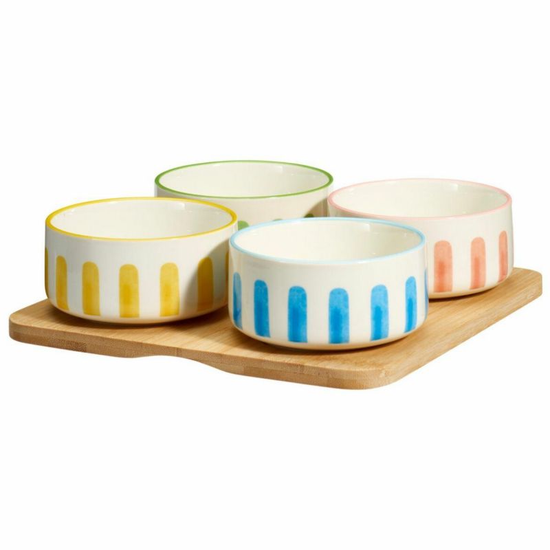 Zestaw do serwowania Sunny Stripes HowHomely 1 kpl.