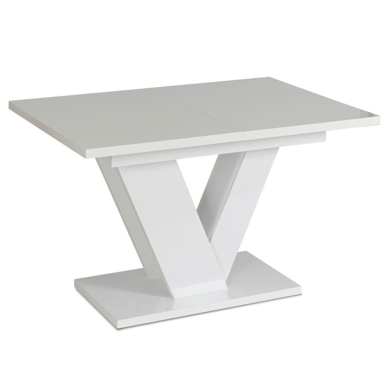 Stół Prostokątny Clark 120-160 cm Mebel Elite Rozkładany Biały Połysk 1 szt