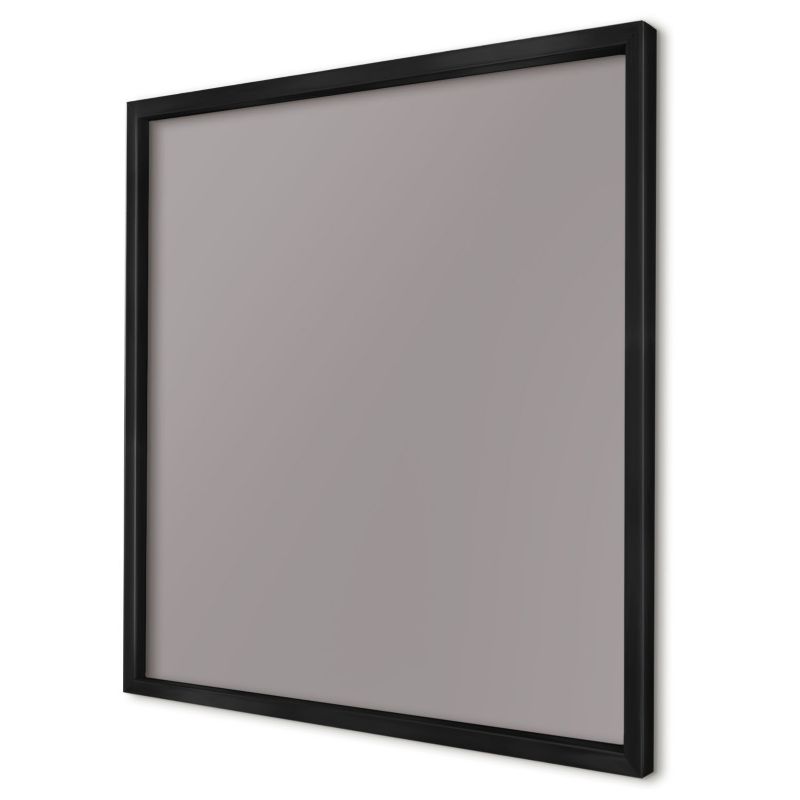 Tablica magnetyczna do salonu Wallfluent 50x50 Popielata szarość w czarnej ramie 1szt