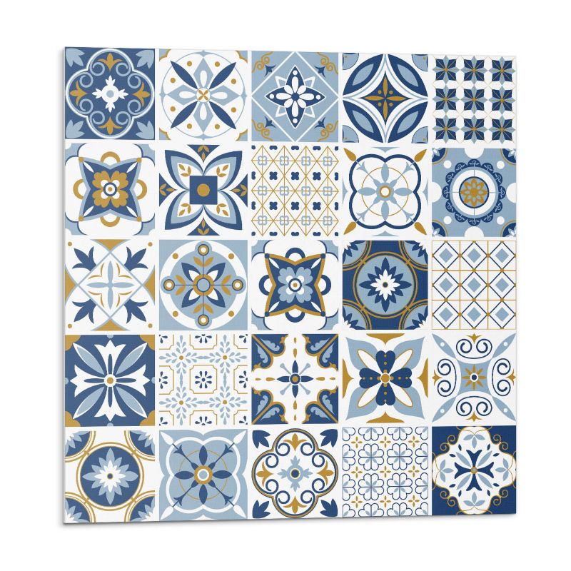 Kafelki samoprzylepne Wallfluent 50x50 cm Motywy ornamentów kaflowych 4 szt.