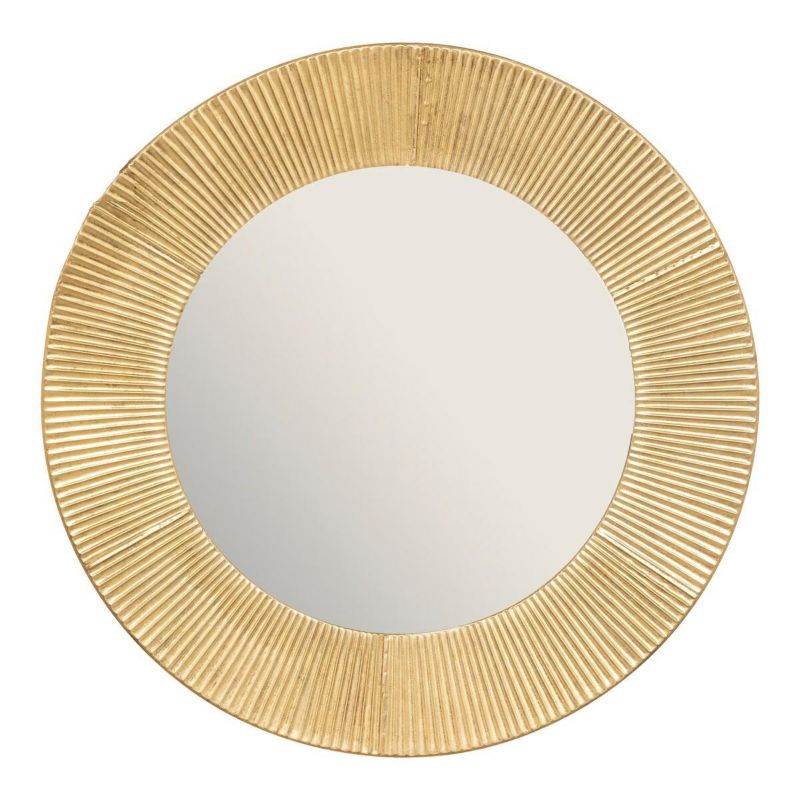 Lustro okrągłe Milda ATMOSPHERA 90 cm złote glamour metalowa rama 1 szt.