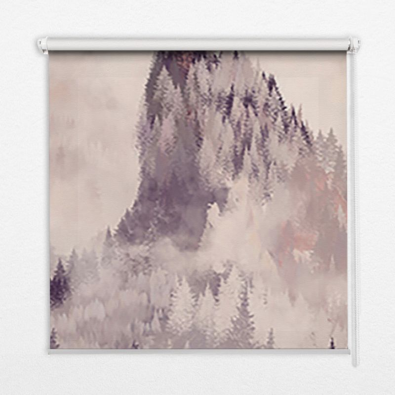 Roleta Wewnętrzna Tulup 140x140 cm Malowane Góry Montaż do ściany/sufitu 1 szt.
