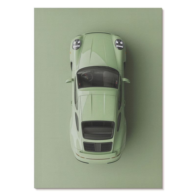 Plakat na Płótnie Tulup 21x29,7 cm (A4) Zielony samochód Do biura, salonu, przedpokoju 1 szt.