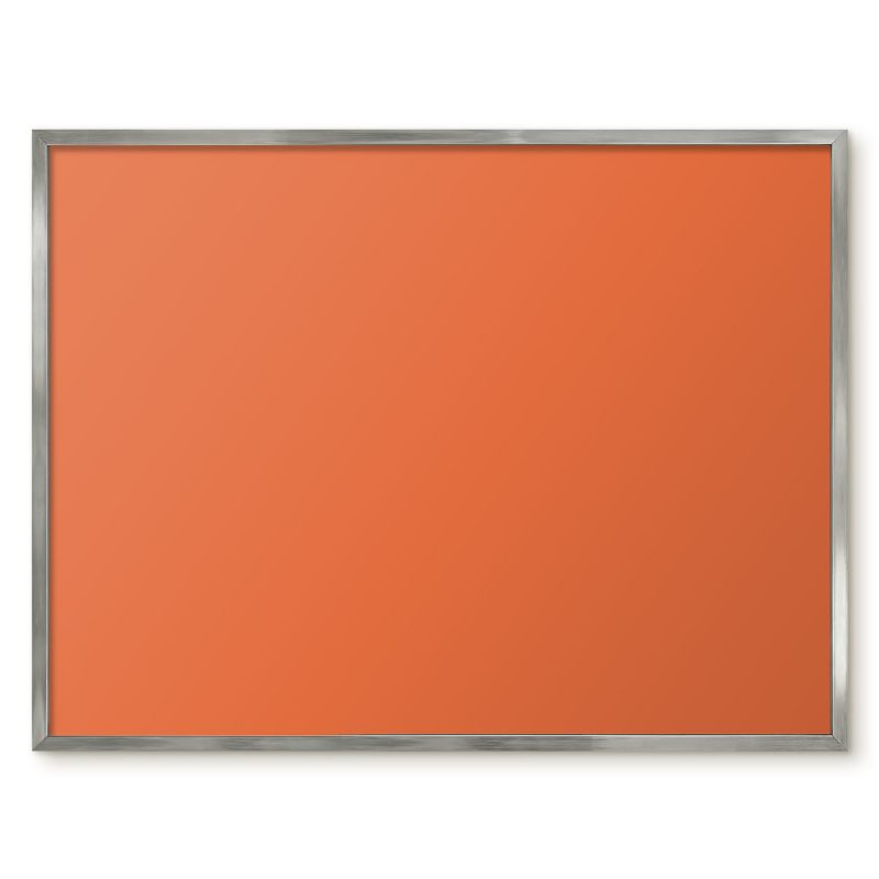 Tablica Magnetyczna Do Salonu Tulup 80x60 cm Mocny pomarańcz - Srebrna rama Do sypialni, salonu 1 szt.