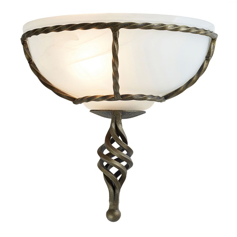 Kinkiet ścienny Elstead Pembroke czarno-złoty 1 x E27 x IP20 wym: 26 x 26 x 13 cm - 1 szt.