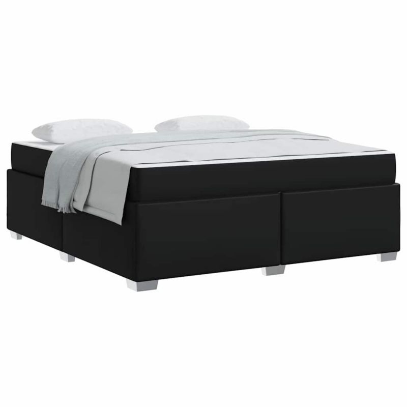 Łóżko z materacem WaszeMeble 180x200 cm Czarny tkanina WM-3399246 1 szt.