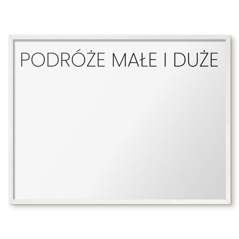 Tablica Magnetyczna Na Magnesy Tulup 80x60 cm Podróże małe i duże 3 - Biała rama Do salonu, sypialni 1 szt.